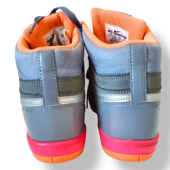 NIKE Force Dunk Sky Hi Hidden Wedge Heel Gray - Picture 4 of 13